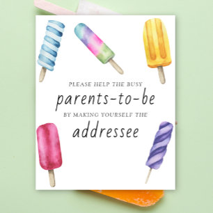 Poster Popsicle - Aidez les parents occupés à s'adresser 