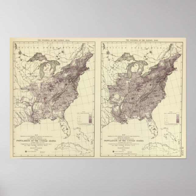 Poster Population américaine 1830-1840 (Devant)