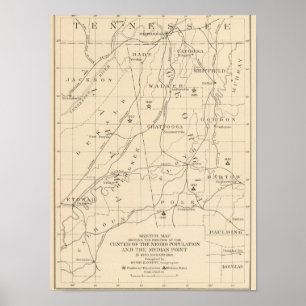 Poster Population centrale 1880-1900 du nègre 52