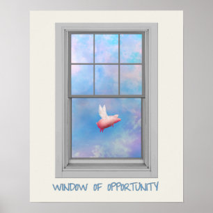 Poster Porc-Fenêtre de vol d'occasion
