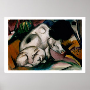 Poster Porcs, vers 1912 (huile sur toile)