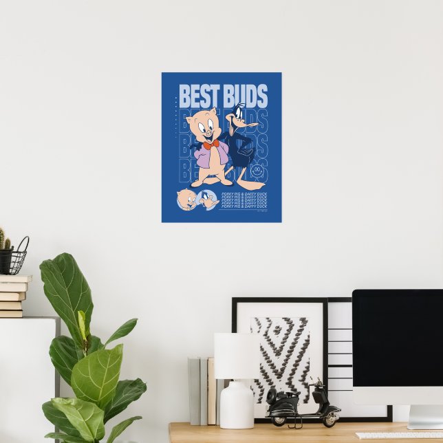 Poster Porky Pig & DAFFY DUCK™ Best Buds (Bureau à domicile)