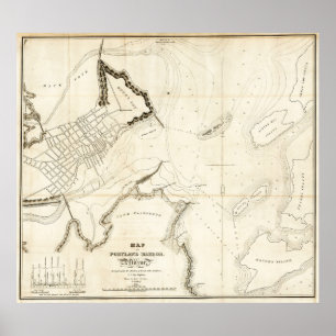 Poster Port 1833 de Portland