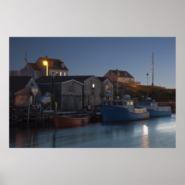 Poster Port à Peggy's Cove en beaux-arts (Devant)