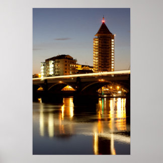 Poster Port de Chelsea au coucher du soleil