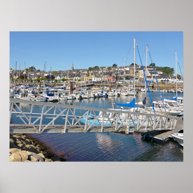 Poster Port de Douarnenez en France (Devant)