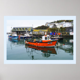 Poster Port de Mevagissey à Cornwall