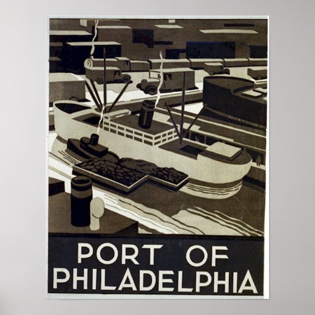 Poster Port de Philadelphie (Devant)