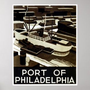 Poster Port de Philadelphie WPA