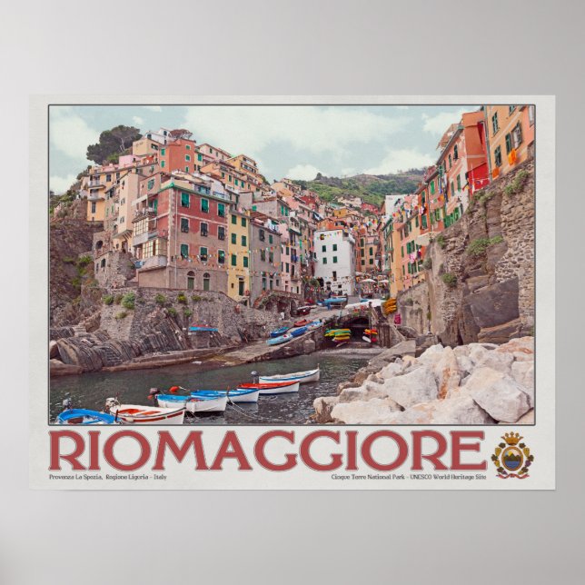 Poster Port de Riomaggiore - sur White.jpg (Devant)
