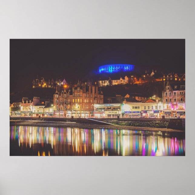 Poster Port d'Oban la nuit (Devant)