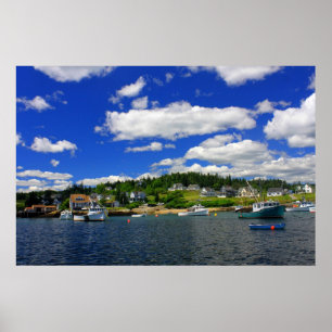 Poster Port du Maine en été
