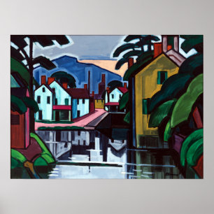 Poster Port du Vieux Canal Oscar Bluemner