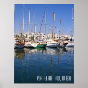 Poster Port el Kantaoui Bateaux du port Tunisie Paysage