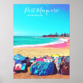 Poster Port Macquarie NSW Australie paysage de voyage