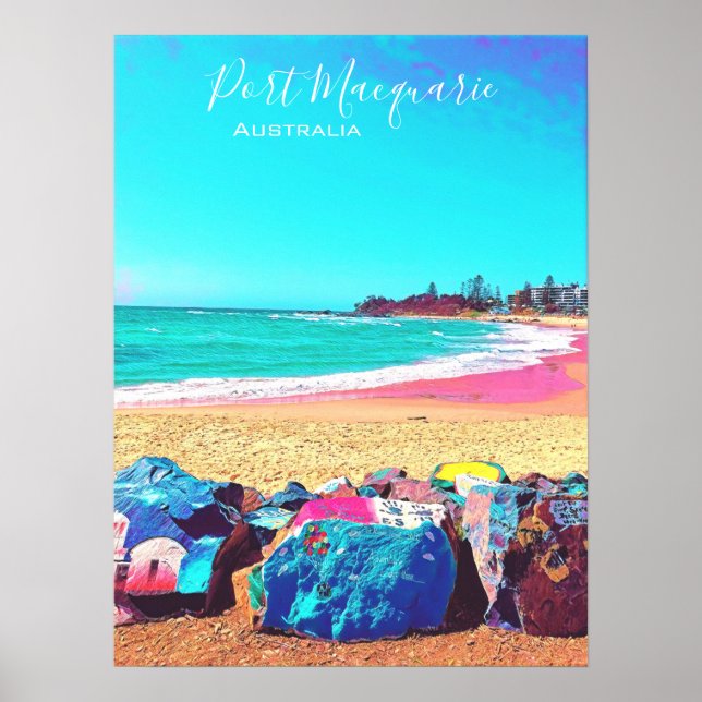 Poster Port Macquarie NSW Australie paysage de voyage (Devant)
