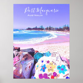 Poster Port Macquarie NSW Australie paysage de voyage