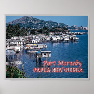 Poster Port Moresby - Papouasie-Nouvelle-Guinée -