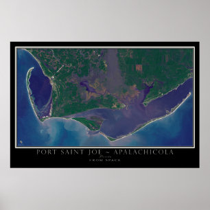 Poster Port Saint Joe - Apalachicola Floride Satellite