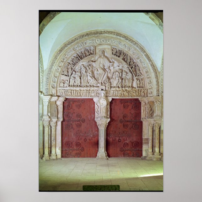 Poster Portail central Église Narthex Sainte-Madelaine (Devant)