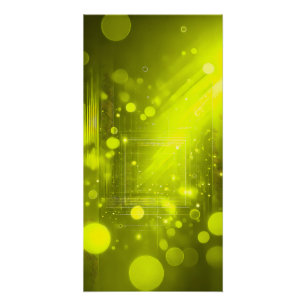 Poster Portail de Lumière Géométrique Jaune Néon