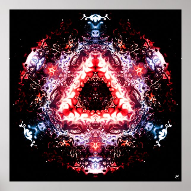 Poster Portail spatial biologique v2 - pareidolia motif (Devant)