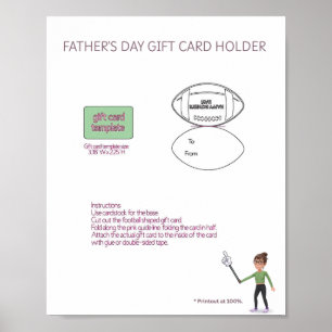 Poster Porte-cartes cadeaux pour la fête des pères 