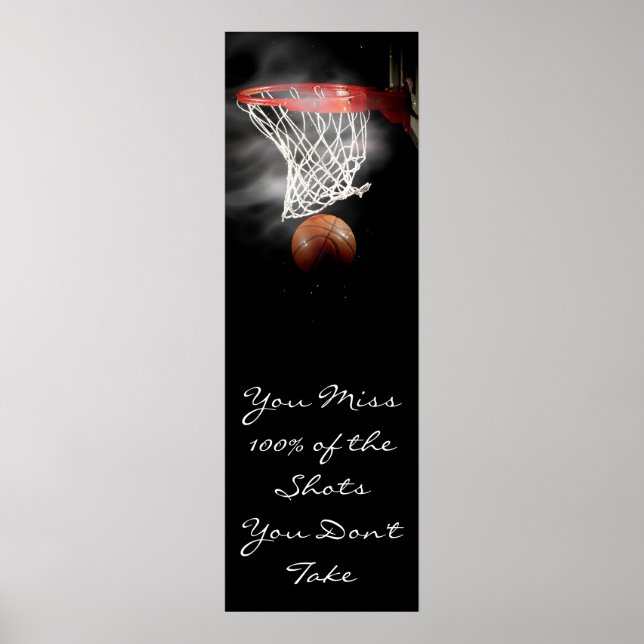 Poster Porte de basket-ball motivationnelle (Devant)