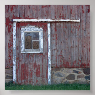 Poster Porte de grange rouge