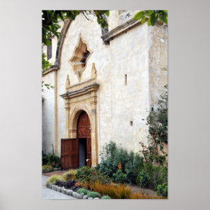 Poster Porte de l'église à la mission San Carlos