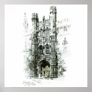 Poster Porte d'entrée de Kings College Canvas