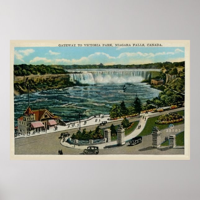 Poster Porte d'entrée du parc Victoria, Niagara Falls, Ca (Devant)