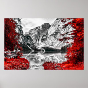 Poster Porte du Ciel : Couleur rouge
