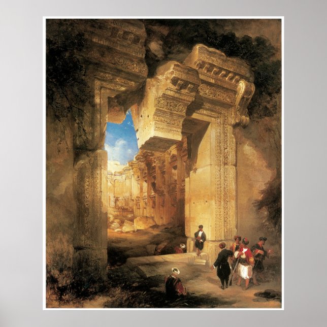 Poster Porte du grand temple de Baalbek, 1841 (Devant)
