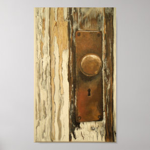 Poster Porte en bois