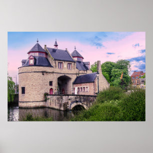 Poster Porte historique de la ville à Bruges