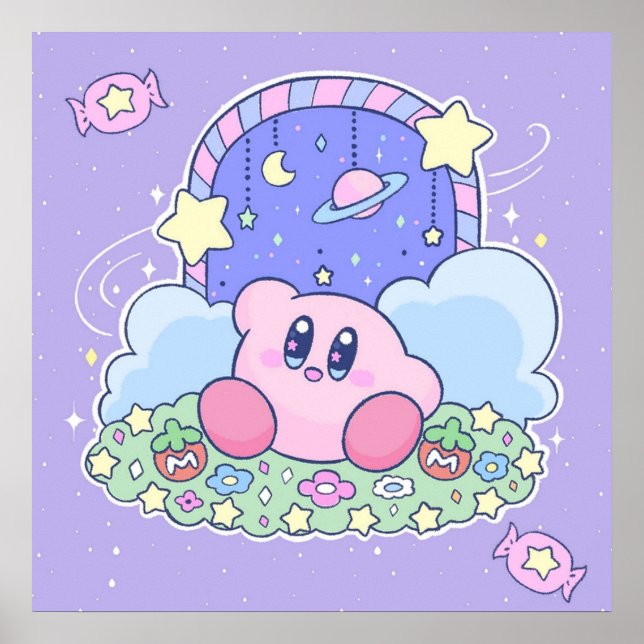 Poster Porte magique Kirby à Candyland (Devant)