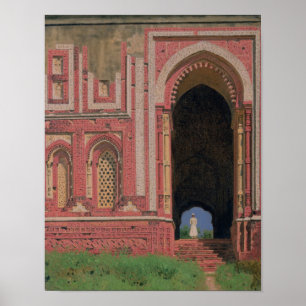 Poster Porte près de Kutub-Minar, vieux Delhi, 1875