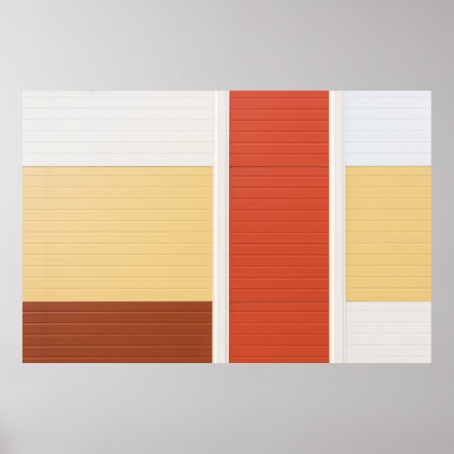 Poster Porte rouge et blanche (Devant)