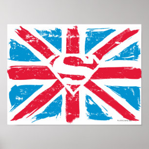 Poster Porté S-Shield sur le drapeau