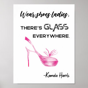 Poster Porter des chaussures dames Il y a du verre Kamala