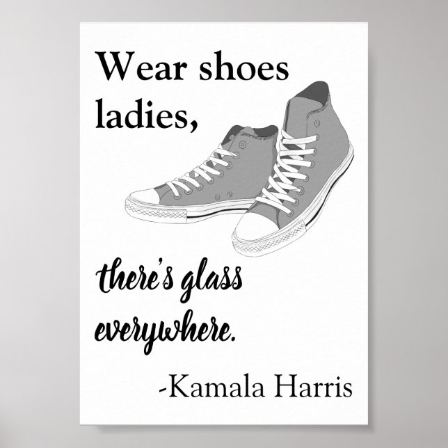 Poster Porter des chaussures dames Il y a du verre Kamala (Devant)