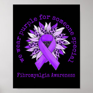 Poster Porter la fibromyalgie violette Sensibilisation To