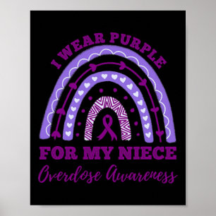 Poster Porter le violet pour ma nièce la sensibilisation