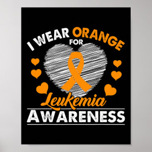 Poster Porter Orange Leucémie Cancer Sensibilisation Ruba