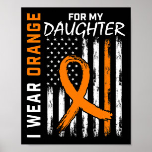 Poster Porter Orange Pour Ma Fille Leucémie Cancer Award