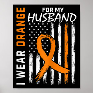 Poster Porter Orange Pour Mon Mari Leucémie Cancer Award