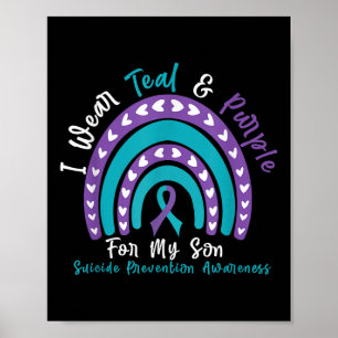 Poster Porter Turquoise & Violet Pour Le Fils Prévent