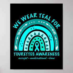 Poster Porter Turquoise Tourette Syndrome Sensibilisation