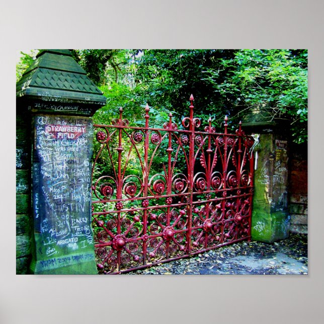 Poster Portes de champs de fraises, Liverpool, Royaume-Un (Devant)